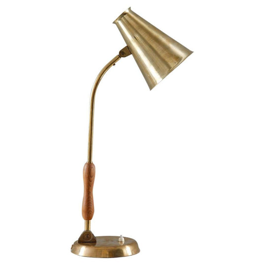 Scandinavian Mid-Century Model 41065-1 Desk Lamp in Brass from ASEA