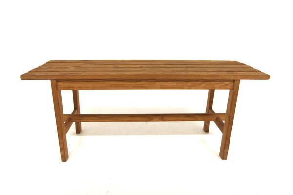 Scandinavian Minimalist Pine Bench, Sweden, 1970s-GEK-1720763