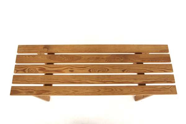 Scandinavian Minimalist Pine Bench, Sweden, 1970s-GEK-1720763