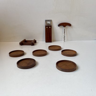 Scandinavian Modern Bar Set in Teak, 1960s, Set of 9-LCR-1761200