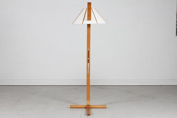 Scandinavian Modern Beech Aneta Floor Lamp by Jan Wickelgren, Sweden, 1970s-QQ-1718280