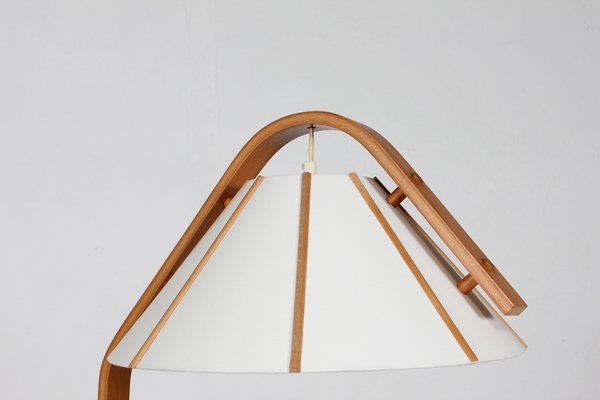 Scandinavian Modern Beech Aneta Floor Lamp by Jan Wickelgren, Sweden, 1970s-QQ-1718280