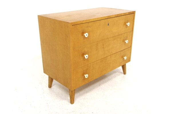 Scandinavian Modern Birch Chest of Drawers, Sweden, 1940s-GEK-2022919