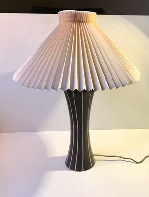 Scandinavian Modern Black & White Ceramic Table Lamp, 1970s-LCR-860953