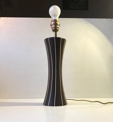 Scandinavian Modern Black & White Ceramic Table Lamp, 1970s-LCR-860953