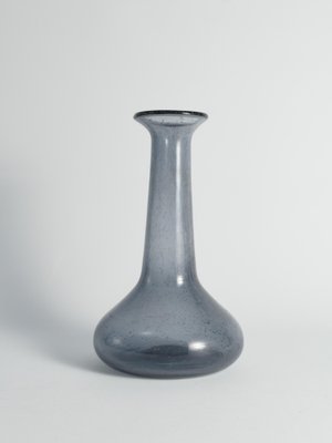 Scandinavian Modern Blue Glass Vase by Erik Höglund for Boda, Sweden, 1960s-RUK-1807536