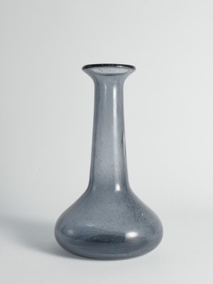 Scandinavian Modern Blue Glass Vase by Erik Höglund for Boda, Sweden, 1960s-RUK-1807536