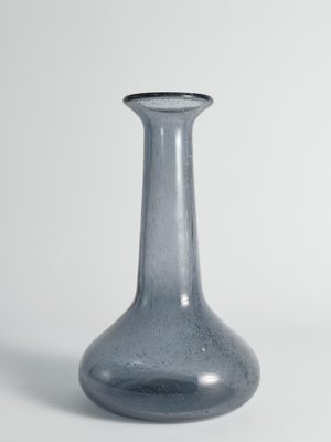 Scandinavian Modern Blue Glass Vase by Erik Höglund for Boda, Sweden, 1960s-RUK-1807536