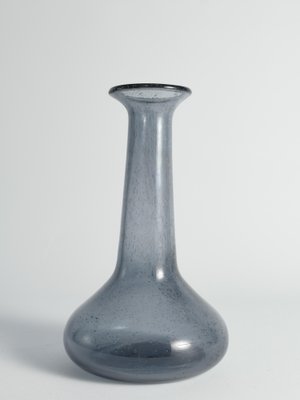 Scandinavian Modern Blue Glass Vase by Erik Höglund for Boda, Sweden, 1960s-RUK-1807536