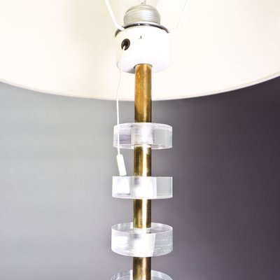 Scandinavian Modern Brass and Acrylic Glass Table Lamp in the Style of Carl Fagerlund-RST-1233536