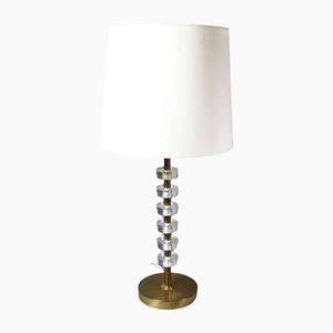 Scandinavian Modern Brass and Acrylic Glass Table Lamp in the Style of Carl Fagerlund-RST-1233536