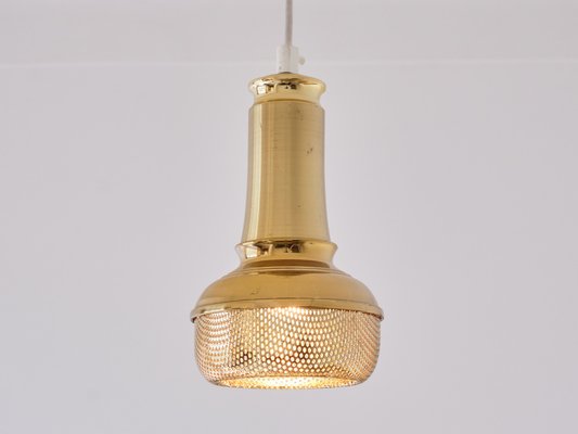 Scandinavian Modern Brass Pendant Lights from OMI, Denmark, 1960s, Set of 2-FMT-1748797