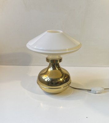 Scandinavian Modern Brass Table Lamp with Ufo Shade-LCR-1797970