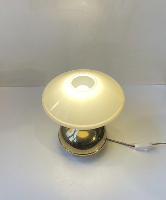 Scandinavian Modern Brass Table Lamp with Ufo Shade-LCR-1797970