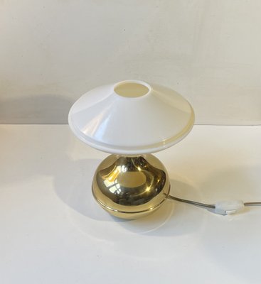 Scandinavian Modern Brass Table Lamp with Ufo Shade-LCR-1797970