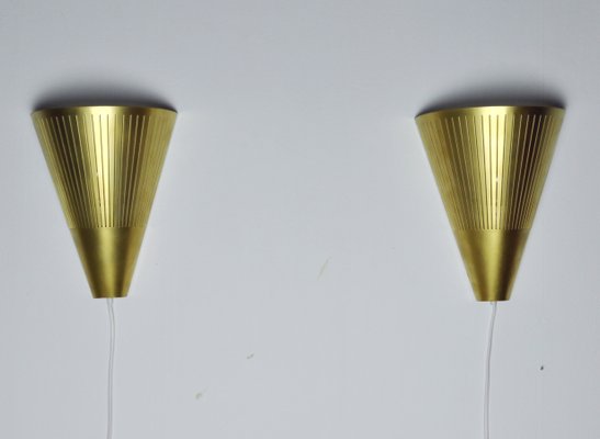 Scandinavian Modern Brass Wall Sconces from IKEA, 1960s, Set of 2-HPQ-1180963