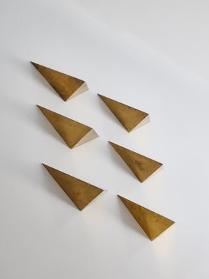 Scandinavian Modern Butterfly Shelves in Brass by Poul Cadovius, 1958, Set of 6-WRF-1048266