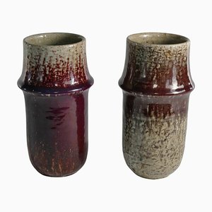 Scandinavian Modern Ceramic Vases by Sylvia Leuchovius for Rörstrand, 1976, Set of 2-RUK-1758042