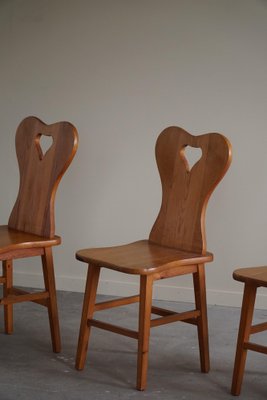 Scandinavian Modern Chairs in Pine, 1960s, Set of 4-MXF-1799993