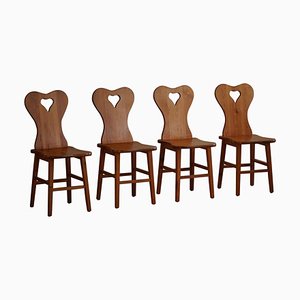 Scandinavian Modern Chairs in Pine, 1960s, Set of 4-MXF-1799993