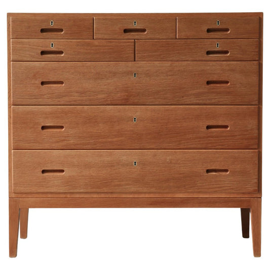 Scandinavian Modern Chest of Drawers in Oak attributed to Kaj Winding, Denmark, 1960s