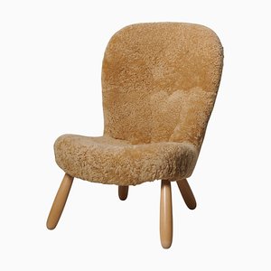 Scandinavian Modern Clam Chair attributed to Arnold Madsen, Denmark, 1940s-MJF-1721319