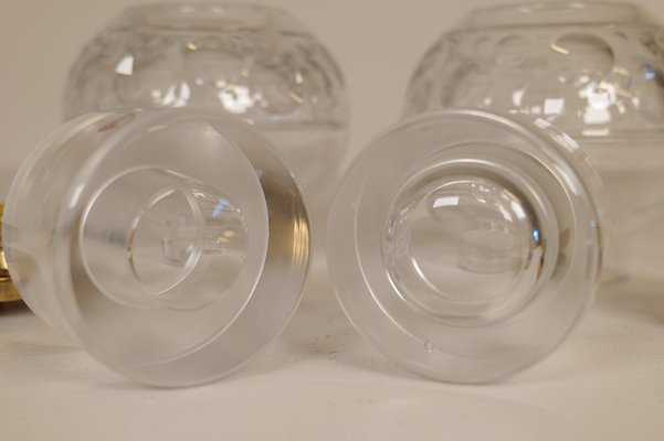 Scandinavian Modern Clear Crystal Candle Holders from Orrefors, Sweden, Set of 2-UYK-1126764