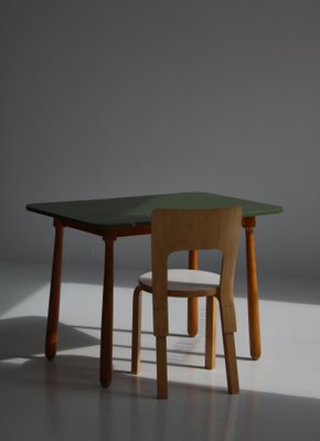 Scandinavian Modern Club Legged Desk / Table in Beech by Arnold Madsen, 1940s-WRF-1305539