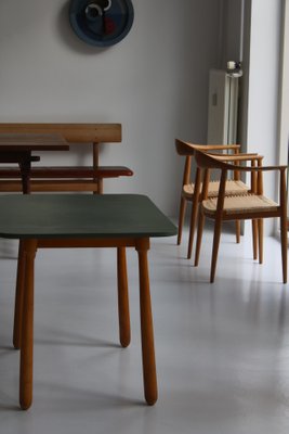 Scandinavian Modern Club Legged Desk / Table in Beech by Arnold Madsen, 1940s-WRF-1305539