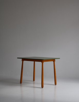 Scandinavian Modern Club Legged Desk / Table in Beech by Arnold Madsen, 1940s-WRF-1305539