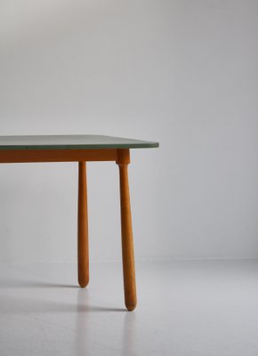 Scandinavian Modern Club Legged Desk / Table in Beech by Arnold Madsen, 1940s-WRF-1305539