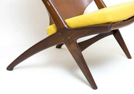 Scandinavian Modern Crossed Chair Design by Fredrik Kayser for Gustav Bauhus-URD-1096046