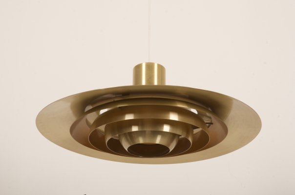 Scandinavian Modern Danish Aluminum Ceiling Lamp by Preben Fabricius & Jørgen Kastholm for Nordisk Solar, 1964-AX-1118613