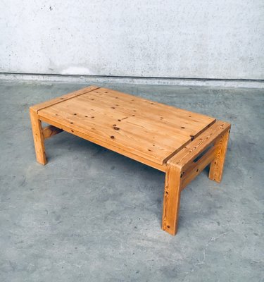 Scandinavian Modern Design Solid Pine Coffee Table, 1970s-RQV-1158483