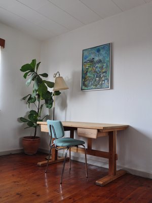 Scandinavian Modern Desk in Solid Pine, 1970s-HPQ-1181215