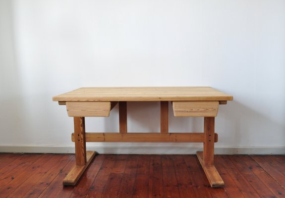 Scandinavian Modern Desk in Solid Pine, 1970s-HPQ-1181215