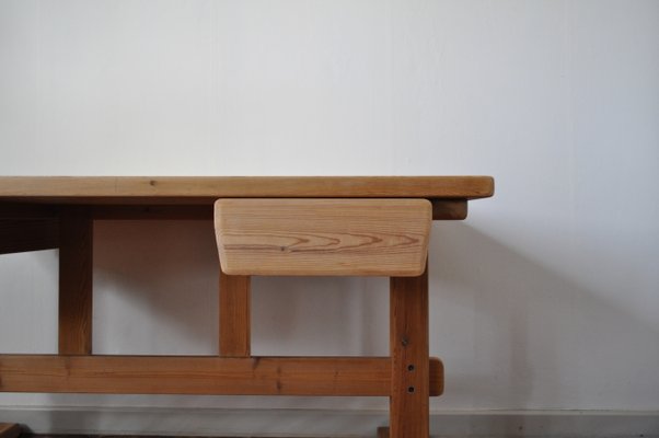 Scandinavian Modern Desk in Solid Pine, 1970s-HPQ-1181215