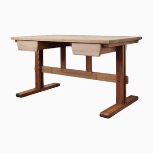 Scandinavian Modern Desk in Solid Pine, 1970s-HPQ-1181215