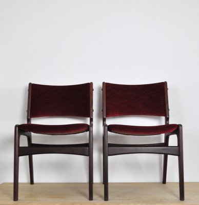 Scandinavian Modern Dining Chairs in Solid Teak by Erik Buch for Odense Maskinsnedkeri / O. D. Møbler, Set of 2-HPQ-1179428