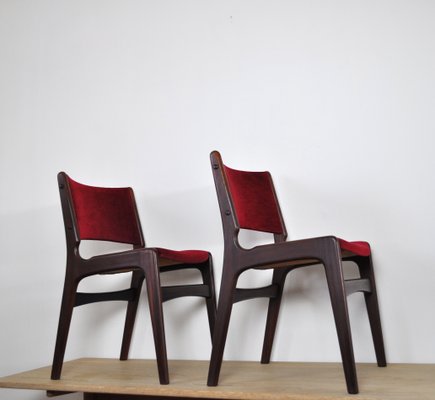 Scandinavian Modern Dining Chairs in Solid Teak by Erik Buch for Odense Maskinsnedkeri / O. D. Møbler, Set of 2-HPQ-1179428