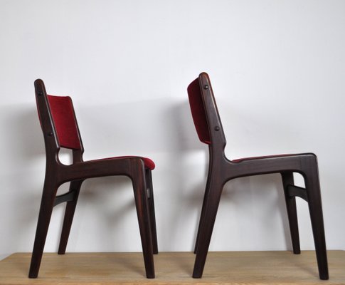 Scandinavian Modern Dining Chairs in Solid Teak by Erik Buch for Odense Maskinsnedkeri / O. D. Møbler, Set of 2-HPQ-1179428