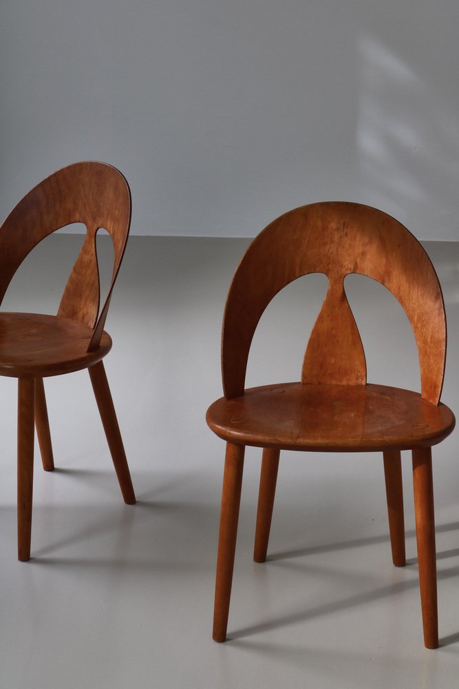 Scandinavian Modern Early Edition Shell Chairs attributed to Børge Mogensen, 1950s, Set of 2