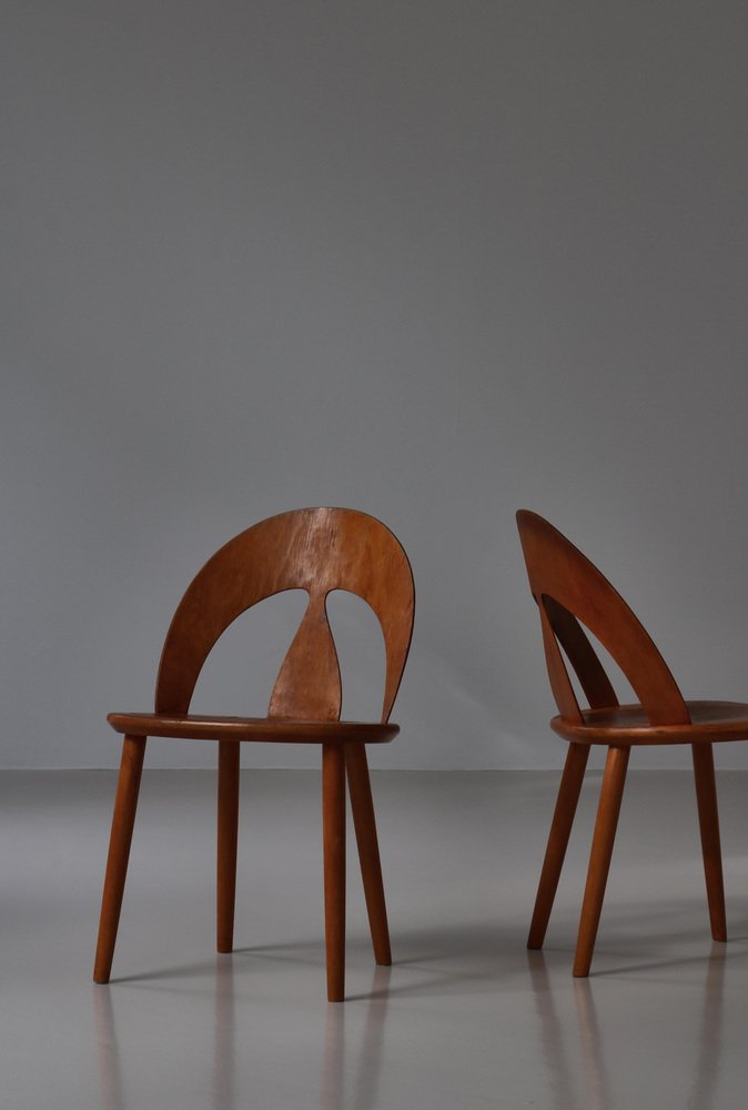 Scandinavian Modern Early Edition Shell Chairs attributed to Børge Mogensen, 1950s, Set of 2