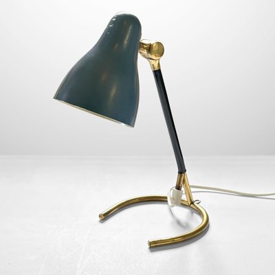 Scandinavian Modern Få 501 Table Lamp in Brass and Steel, 1950s-LIV-2021839