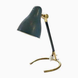 Scandinavian Modern Få 501 Table Lamp in Brass and Steel, 1950s-LIV-2021839