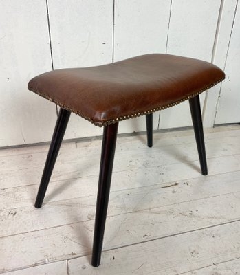 Scandinavian Modern Faux Leather Stool-WZZ-901006