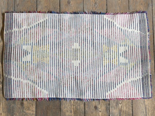 Scandinavian Modern Geometric Rug in Wool, 1960s-RUK-2024329