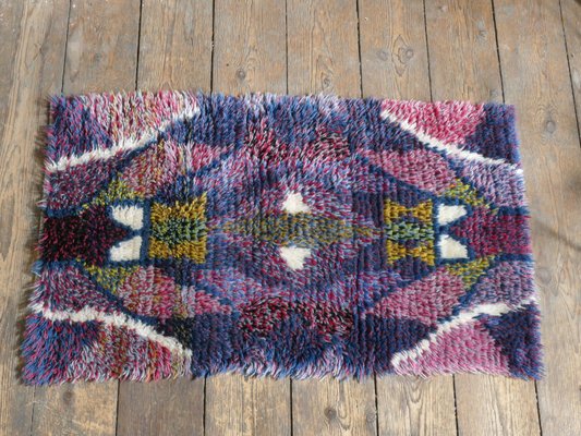 Scandinavian Modern Geometric Rug in Wool, 1960s-RUK-2024329