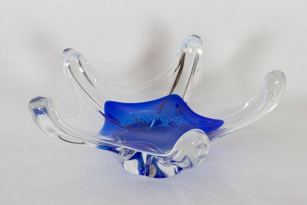 Scandinavian Modern Glass Bowl, 1950s-WIX-774068