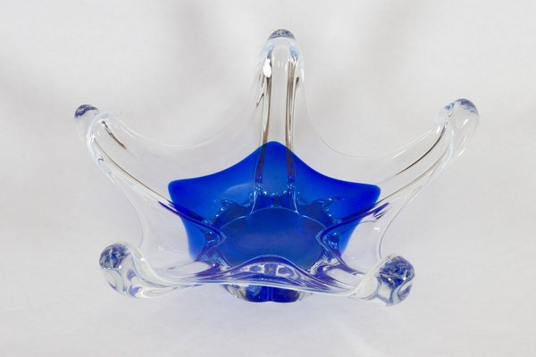 Scandinavian Modern Glass Bowl, 1950s-WIX-774068